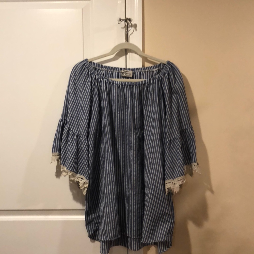 Carole Christian ruffled oversized blouse